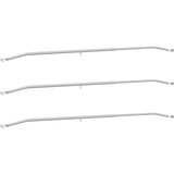 Pogodno za ravni nosač cerade 3 pcs Srebrno 130-210 cm Aluminij | shoptok.hr