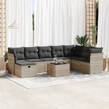 vidaXL 9-dijelni set vrtnih sofa od poliratana s jastucima svjetlosivi | shoptok.hr