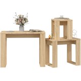  Uklapajući stolići 3 kom boja hrasta sonome konstruirano drvo | shoptok.hr