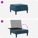  Stolić za sofu s pohranom Plava Baršun | Eponuda.com