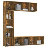  3-dijelni set ormarića za knjige/TV boja hrasta 180x30x180 cm | shoptok.hr