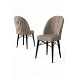 Hanah home Set od 4 trpezarijske stolice Rhythm Cappuccino - crne | Eponuda.ba