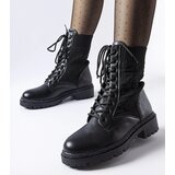 Gemre Emanuele black sock boots with rhinestones | Shoptok.si
