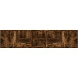 vidaXL Kotna omarica dimljeni hrast 200x40x45 cm inženirski les | Shoptok.si