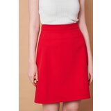 Dewberry 60086 Knee Length Bell Skirt-RED | shoptok.hr