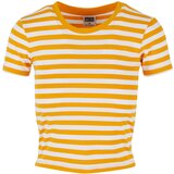 Urban Classics Women's short t-shirt with stripes white/magicmango Cene
