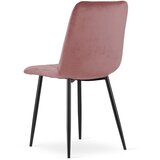 Lava stolica - ružičasti baršun / crne noge x 4 | shoptok.hr