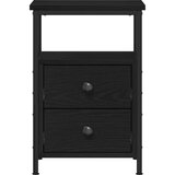 vidaXL Nočne omarice 2 kosa črni hrast 34x35,5x50 cm inženirski les | Shoptok.si