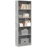  Regal za knjige boja betona 60x24x176 cm konstruirano drvo | Eponuda.com
