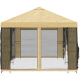 Paviljon s bočnim stranama 6 x 3 m Krem Poliester i čelik 190 | shoptok.hr