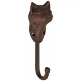 Esschert Design Smeđa metalna zidna kuka Cat –
