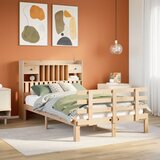  Krevet s regalom za knjige bez madraca 135x190 cm od borovine | shoptok.hr