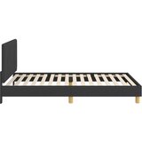  Otroški posteljni okvir z vznožjem Črna 80 x 200 cm blago, (5000104742) | Shoptok.si