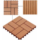  Pločice za decking 11 kom. Tikovina 30 x 30 cm WPC | shoptok.hr