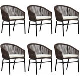  7-dijelni vrtni blagovaonski set smeđi Smeđa Dužina stola 200 cm | shoptok.hr
