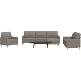  4-dijelni set sofa s tabureom smeđesivi od tkanine | shoptok.hr