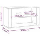 Ormarić za cipele sivi hrast 80x35x45 cm konstruirano drvo | shoptok.hr