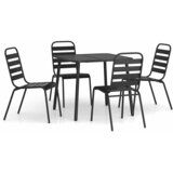  5-dijelni vrtni blagovaonski set antracit čelični | Eponuda.com