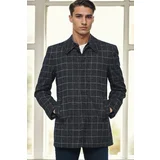 Dewberry PLT9206 MEN'S COAT-PATTERNED NAVY BLUE