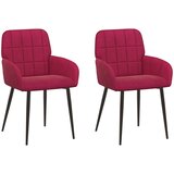  Trpezarijske stolice 2 pcs Baršun Vinska crvena 57 x 50 x 85 cm | Eponuda.ba