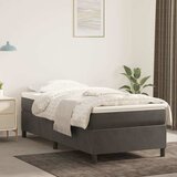 Box spring krevet s madracem tamnosivi 100x200 cm baršunasti | shoptok.hr