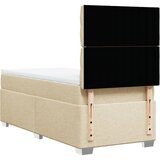  Krevet s oprugama i madracem krem 90 x 200 cm od tkanine | shoptok.hr