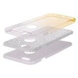 Nillkin silikonski ovitek z bleščicami bling 2v1 za samsung galaxy A22 A225 lte - srebrno zlat | Shoptok.si