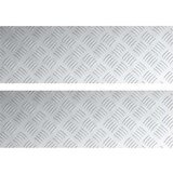  Aluminijasti trakovi s šahovnico 2 kosa Protizdrsno 75x25 cm, (22014878) | Shoptok.si