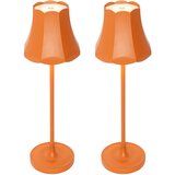 QAZQA Set van 2 retro tafellampen oranje oplaadbaar IP44 - Granny Cene