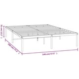 Metalni Kovinski posteljni okvir bel 140x190 cm, (20724353) | Shoptok.si