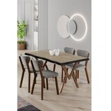 Hanah home Set trpezarijskog stola i stolica (5 delova) Akort Travertine Grey | Eponuda.com
