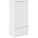 Ormarić s ladicom bijeli 55,5x34x119,5 cm izrađeno drvo | shoptok.hr