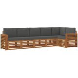  Set vanjskih sofa 6 kom. Prirodna i antracit Poliester Bijela 310 x 132,5 x 73 cm | Shoptok.si