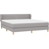  Krevet s oprugama i madracem svjetlosivi 180x200 cm od tkanine | shoptok.hr