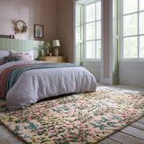 Flair Rugs Kremno bela ročno tkana volnena preproga 160x230 cm Emilia Floral – | Shoptok.si