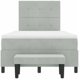 Krevet s opruga kutije Svjetlosiva 200 x 120 cm Baršun | Eponuda.com