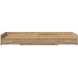  Krevetna konstrukcija s ladicama Umjetnički hrast 90 x 190 cm | shoptok.hr