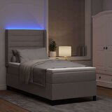 Postelja z vzmetnico z vzmetnico Taupe 80 x 200 cm blago, (5000126050) | Shoptok.si