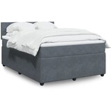 Maison Chic Box spring posteljni - Vzmetna postelja z vzmetnico temno siv 140x190 cm žamet SL24520, (21890231) | Shoptok.si