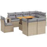  9-dijelni set vrtnih sofa s jastucima bež od poliratana | shoptok.hr