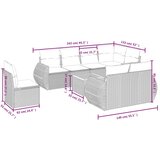  9-dijelni set vrtnih sofa s jastucima bež od poliratana | shoptok.hr