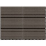 vidaXL Talne plošče 6 kosov WPC 60x30 cm 1,08 m² temno rjave | Shoptok.si