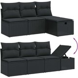  8-dijelni set vrtnih sofa od poliratana s jastucima crni | shoptok.hr
