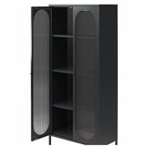 Støraa Črna kovinska vitrina 80x186x40 cm Luna – | Shoptok.si