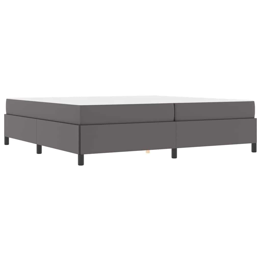  Posteljni okvir z vzmetnico Siva 200 x 200 cm Umetna koža | Shoptok.si