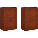  Vrtna saksija 2 kom. Rđa 40 x 30 x 75 cm Otporni čelik | shoptok.hr