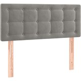  Box spring postelja z vzmetnico LED svetlo siva 100x200cm žamet, (21118409) | Shoptok.si