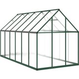 vidaXL Rastlinjak z okvirjem zelen 334x169x195 cm aluminij | Shoptok.si