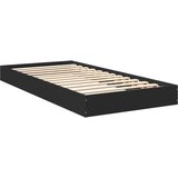 vidaXL Posteljni okvir črn 75x190 cm inženirski les | Shoptok.si