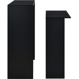  Barski stol s 2 stolne ploče crni 130 x 40 x 120 cm | shoptok.hr
